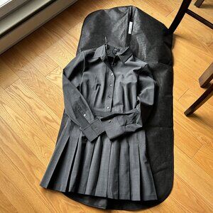 Dress robe grey grise Theory size 8